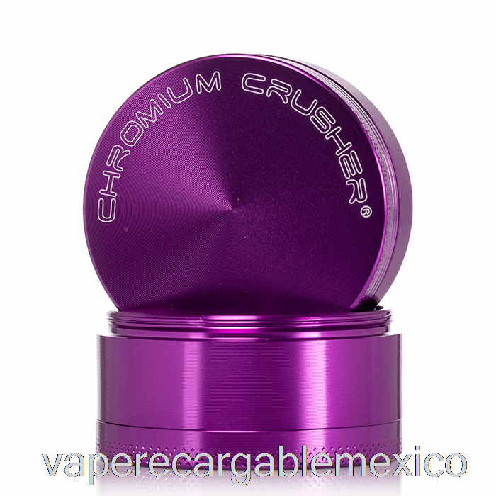 Trituradora De Cromo Recargable Vape 2.2 Pulgadas Molinillo De 4 Piezas Púrpura